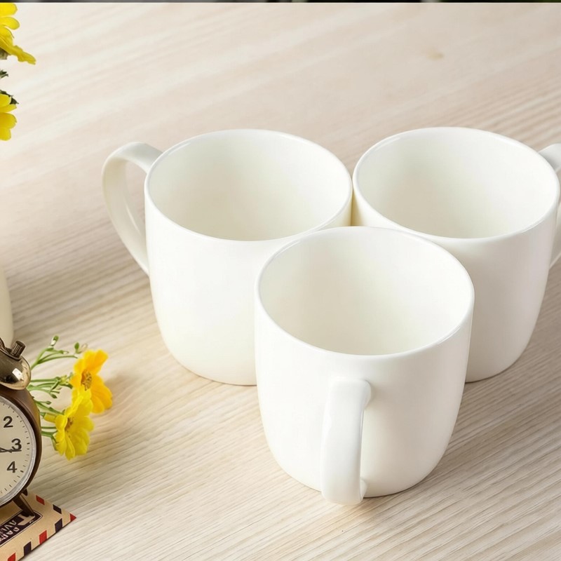 Sublimation Mug White - 300ML, 3 buah/lot, cangkir kopi bone