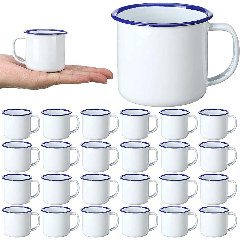Sublimation Mug White - Mug kopi Kemah Enamel Mini 4Oz