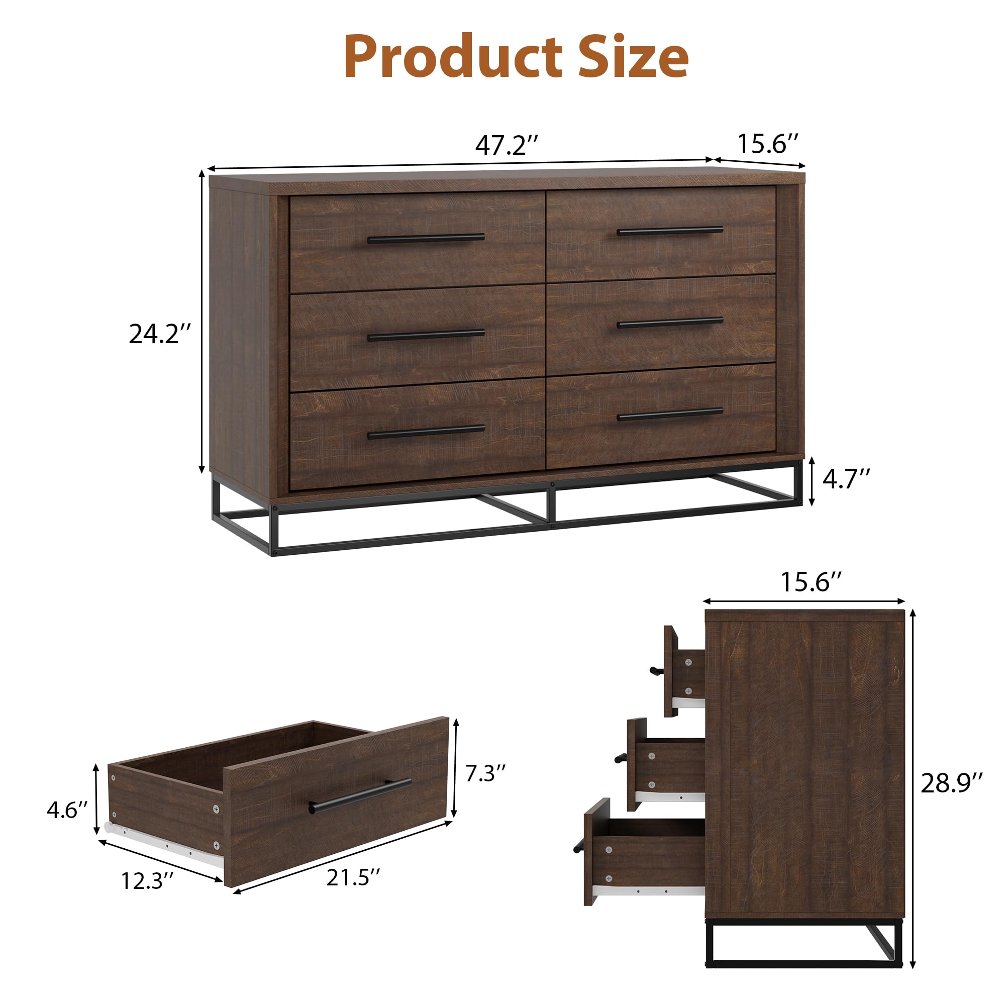 Lemari Laci 6 Laci untuk Kamar - Metal Photo Panel ulasan dan harga
